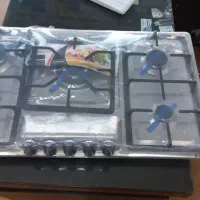 ست گازرومیزی استیل شیشه سینک استیل هود