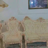 مبل سلطنتی 9نفره به همراه کاور نو .. میزتلویزیون.|مبلمان خانگی و میز عسلی|نیشابور, رحمت آباد|دیوار