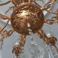 لوستر ۸ شاخه فومنگانی آب طلا|لوستر و چراغ آویز|تهران, تهرانپارس جنوبی|دیوار