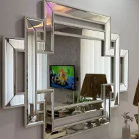 آینه بزرگ باکیفیت درحد نو|آینه|حویق, |دیوار