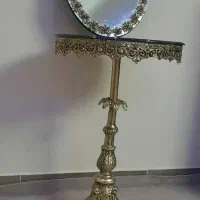 آینه و پایه طرح برنز