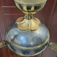 لوستر برنزی ۶ شعله|لوستر و چراغ آویز|کرج, باغستان|دیوار