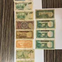 ۱۲ عدد اسکناس تک شاهی کارکرده|کلکسیون سکه، تمبر، اسکناس|کرمانشاه, |دیوار