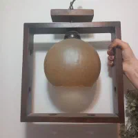 ۳ عدد لوستر چوبی و دیوار کوب ۲ ت