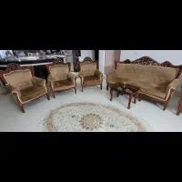 مبل ۹ نفره با میز ناهار خوری ده نفره همرا با عسلی|مبلمان خانگی و میز عسلی|قزوین, |دیوار