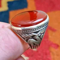 انگشتر عقیق یمنی کهنه کلکسیونی