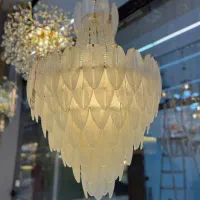لوستر کریستال کایرا 18 شعله طلایی