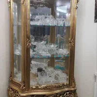 بوفه منبت کاری چوب راش ورق طلا نو