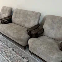 مبل راحتی چهارنفره شرکتی برگ سبز در حد نو|مبلمان خانگی و میز عسلی|پاکدشت, پاکدشت (مامازند)|دیوار