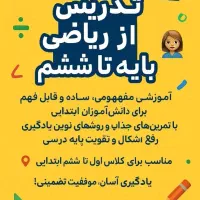 تدریس خصوصی ریاضی (پایه اول تا ششم)