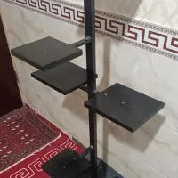 دوعددپایه گلدان جنس آهن ضخیم جنس چوب ام دی اف