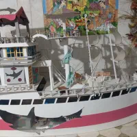 کشتی چوبی تزیینات شده مخصوص دکور