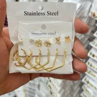 گوشواره های 6 جفتی استیل رنگ ثابت|بدلیجات|تهران, هفت چنار|دیوار