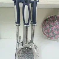کفگیر و ملاقه استیل 6 تیکه