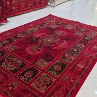 فرش کتیبه ۶۱۸ روناسی/سبز/فیروزه ای