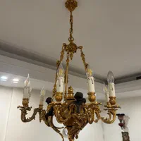 لوستر نه شاخه برنز|لوستر و چراغ آویز|تهران, ونک|دیوار