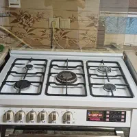 اجاق گاز 5 شعله تاکنو گاز جنس بدته لعاب سفید