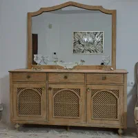 کنسول چوبی پینترستی|بوفه، ویترین، کنسول|مشهد, مشکینی (شهرک غرب)|دیوار