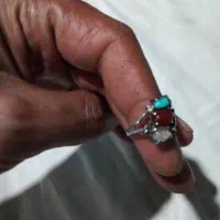 انگشتر نقره ۳نگین فروش فوری فوری