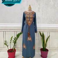 نخی ماکسی کودری خارجی گلدوزی شده|لباس|اهواز, بهارستان|دیوار