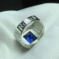 انگشتر نقره برند رولکس یاقوت کبود طبیعی رویال بلو|جواهرات|تهران, چیذر|دیوار