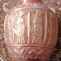 گلدان مسی قلم زنی هخامنشی قدیمی