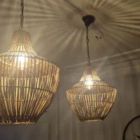 یک جفت لوستر حصیری|لوستر و چراغ آویز|بندر ماهشهر, |دیوار