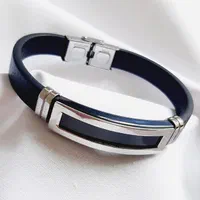 دستبند مردانه استیل مدل مشکی مینیمال|بدلیجات|اراک, |دیوار