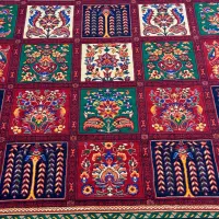 فرش نفیس ایرانی با طرح شبکهای|فرش|گرگان, |دیوار