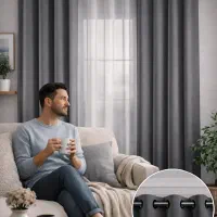 پرده پانچی آماده حریر و هازان|پرده، رانر، رومیزی|تهران, گلستان (شهرک راه آهن)|دیوار