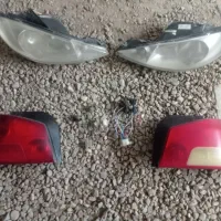 چراغ جلو ۲۰۶ وچراغ خطره عقب پراید ۱۳۲