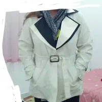 بارانی شیک و نو-رنگ شیری.سایز 46 تا 48