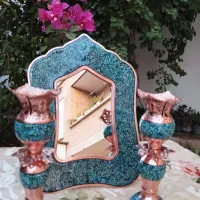 آینه و شمعدان مس وفیروزه|آینه|شیراز, جانبازان|دیوار