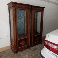 بوفه چوب گردو معرقکاری شده