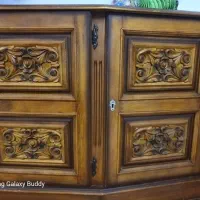 بوفه قدیمی چوب خالص|بوفه، ویترین، کنسول|سنندج, |دیوار