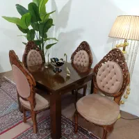 میزوصندلی ناهارخوری غذاخوری ۴نفره سلطنتی چوبی