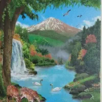 فروش منظره و آیه وان یکاد|تابلو، نقاشی، عکس|آباده, |دیوار