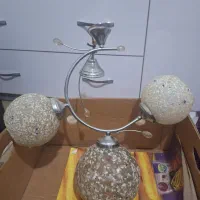 لوستر سه شاخه درحد نو وروکش صندلی|لوستر و چراغ آویز|ساوه, |دیوار