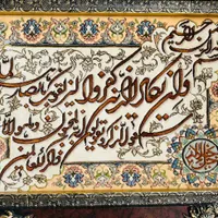 تابلو فرش دستباف غرق ابریشم تبریز قاب گردو|تابلو فرش|تهران, سعادت‌آباد|دیوار
