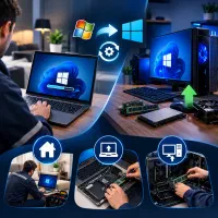 ارتقای سیستم و تعویض ویندوز در منزل