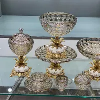سرویس پذیرایی کریستال۱۲ نفره ماریانا پایه گل برگ|ظروف سرو و پذیرایی|تهران, شوش|دیوار