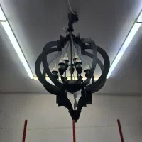 لوستر مشکی با لامپ|لوستر و چراغ آویز|دزفول, |دیوار