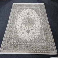 فرش دستباف جفت ۹ متری رنگ خاکی بافت کاشان