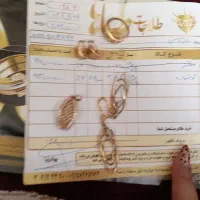 طلا دو جفت  گوشواره  انگشتر  پلاک