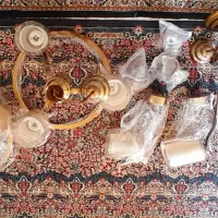 ست کامل ۹ تایی لوستر نو، همراه با لامپ های پلمپ