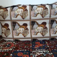 دو عدد پشتی بزرگ پارچه زیری مخمل /پنبه / نو