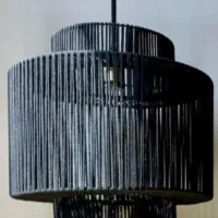 لوستر مکرومه با بدنه فلزی