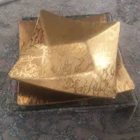 ظرف پذیرایی دوتایی آتنا لورنزو مرمر طلایی