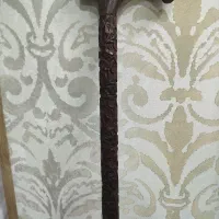 عصای چوبی منبت کاری
