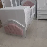 ست سیسمونی کالای خواب چوب تخت و کمد نوزاد کودک